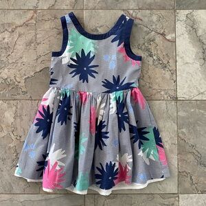 Gymboree Floral Kids Dress - Blue, Pink, White Size 5 Great Condition